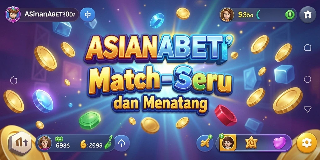 Gameplay Match-3 yang penuh warna dan menantang di ASIANABET.