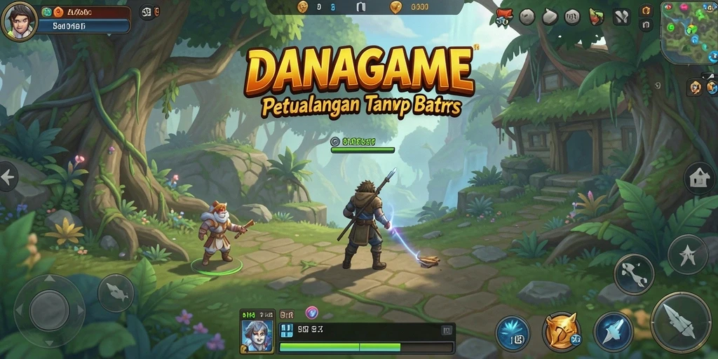 Tampilan gameplay penuh aksi dalam DANAGAME.