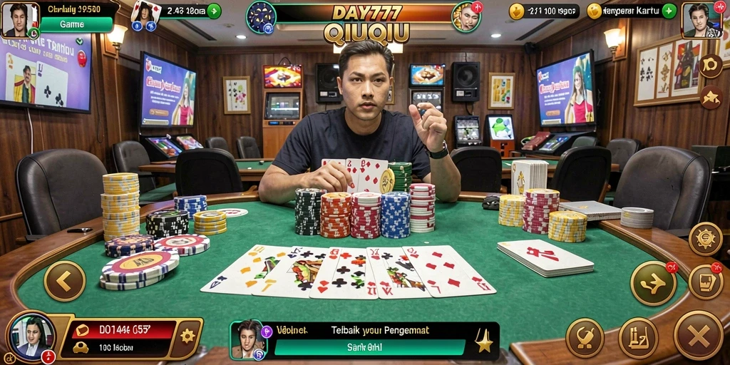 Tampilan gameplay menarik dari permainan QiuQiu.