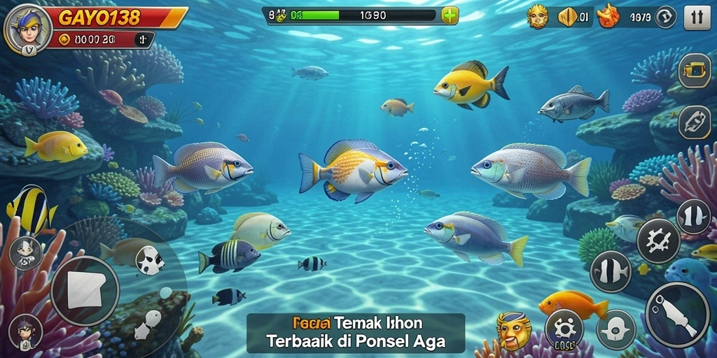 Tangkapan layar menunjukkan aksi seru dalam permainan Tembak Ikan.