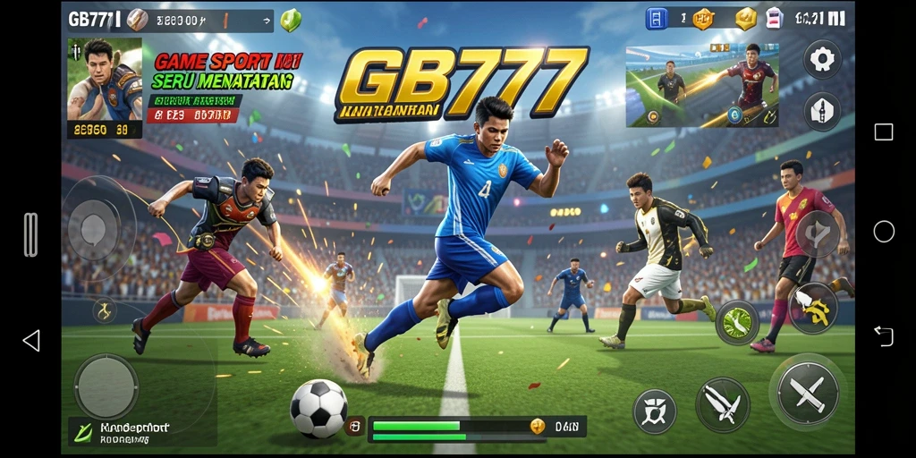 Tangkapan layar menampilkan aksi seru dari gameplay olahraga di GB777.