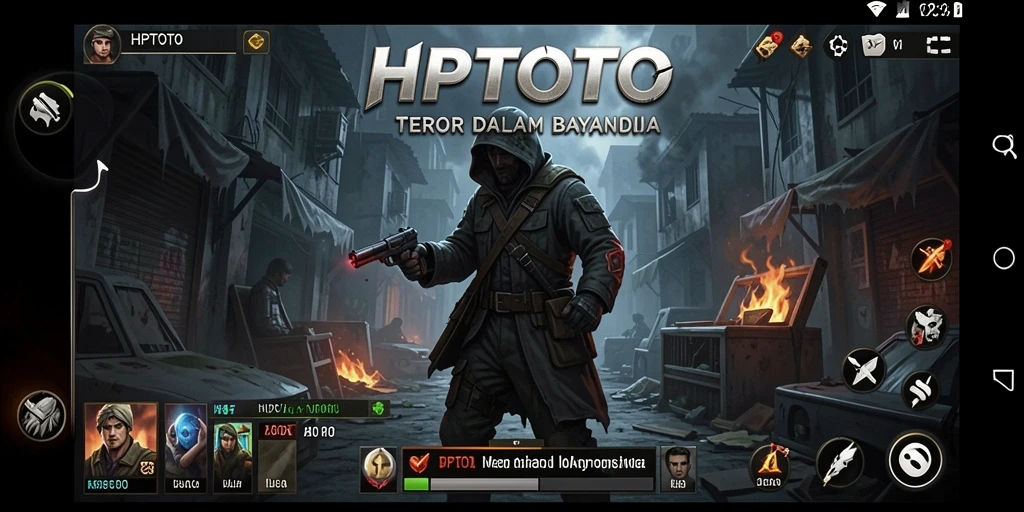 Screenshot HPTOTO menampilkan momen menegangkan saat menjelajahi area gelap.
