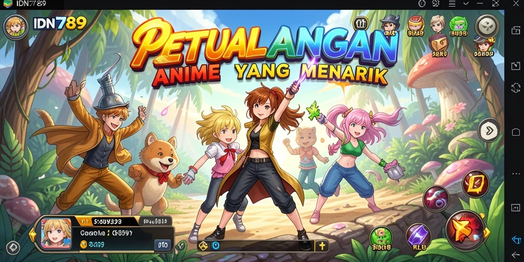 Tangkapan layar gameplay IDN789 yang menunjukkan aksi seru karakter anime.