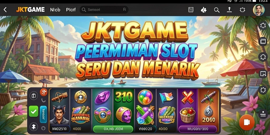 Tampilan gameplay menarik dari JKTGAME dengan simbol dan fitur slot.