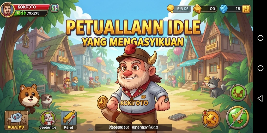 Tampilan gameplay menakjubkan dari KOKITOTO yang membawa keseruan Idle.