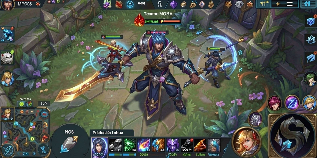 Screenshot MPO08 menampilkan aksi seru dalam pertarungan tim.