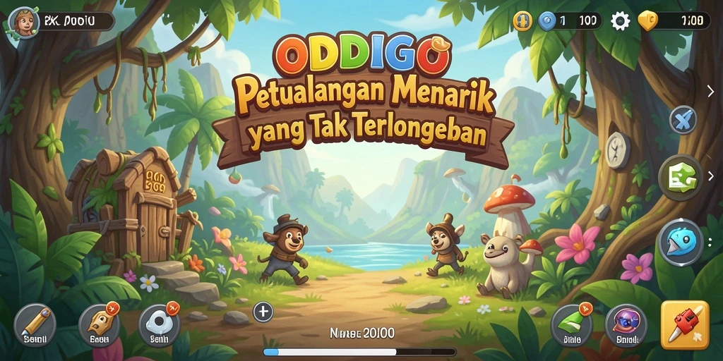 Tampilan gameplay ODDIGO yang seru dalam petualangan.