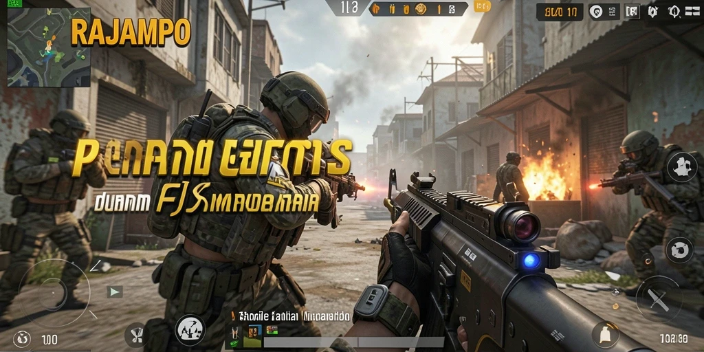 Tampilan seru gameplay <strong>RAJAMPO</strong> dengan pertempuran intens.