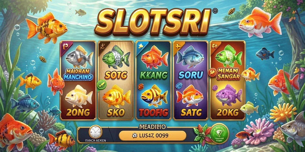 Screenshot gameplay SLOTSRI menampilkan suasana memancing yang mendebarkan.