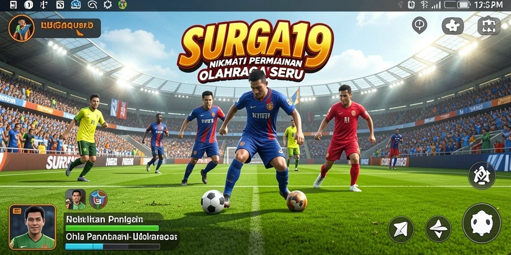 Tampilan gameplay seru dari SURGA19 dengan aksi olahraga menegangkan.