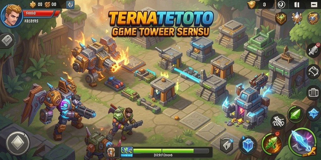 Tangkapan layar menunjukkan aksi mendebarkan dalam gameplay Tower Defense.